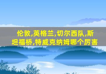 伦敦,英格兰,切尔西队,斯坦福桥,特威克纳姆哪个厉害