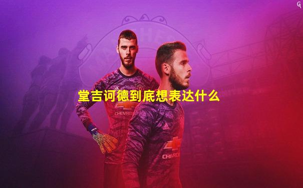 堂吉诃德到底想表达什么